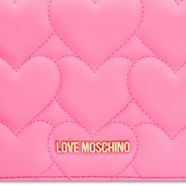 Borsa a spalla Heart Quilting ROSA Love Moschino