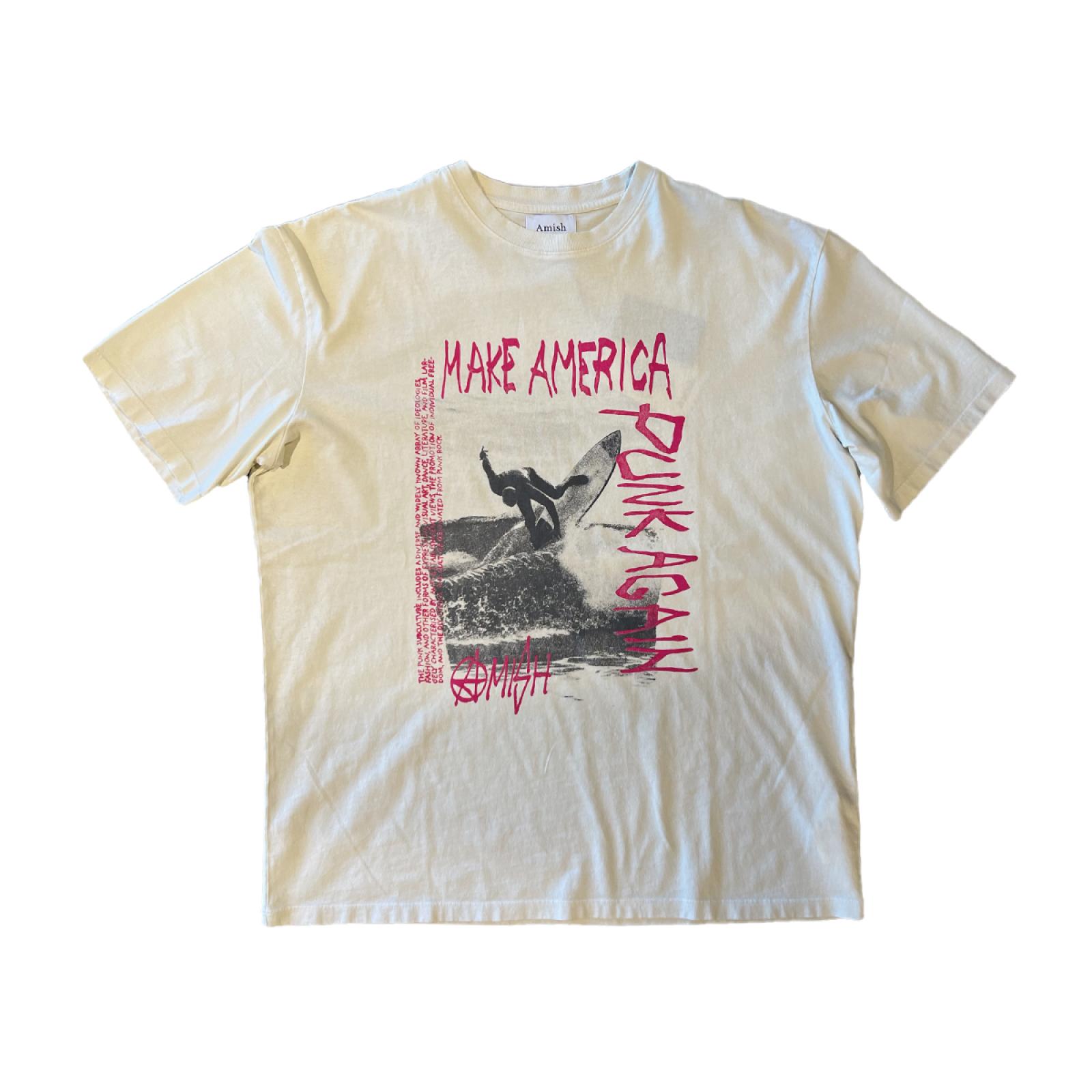 Amish T-Shirt Punk Surf Off White - 1