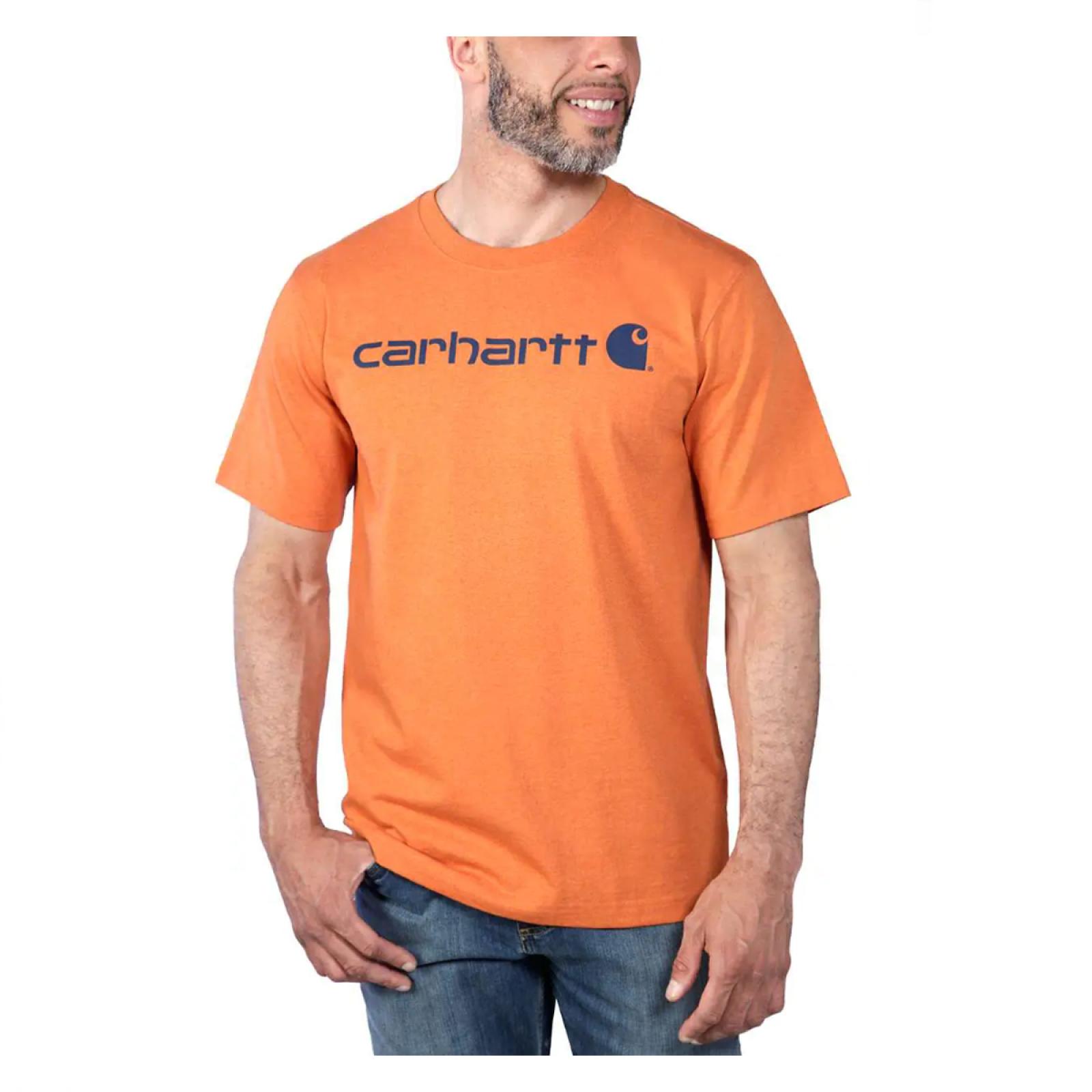 Carhartt T-Shirt Logo Graphic Marmalade Heather - 1