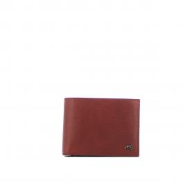 Wallet with coin pouch Black Square-ROSSO-UN